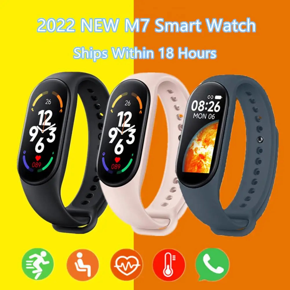 M7 Smart Watch IP67 Waterproof Activity Tracker Color Screen Heart Rate Monitor Sport Watch